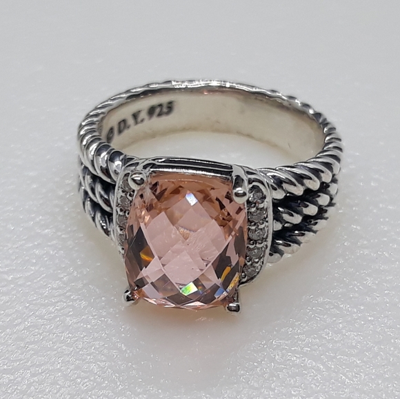 David Yurman Jewelry - David.Yurman. Ring With Morganite and Diamonds